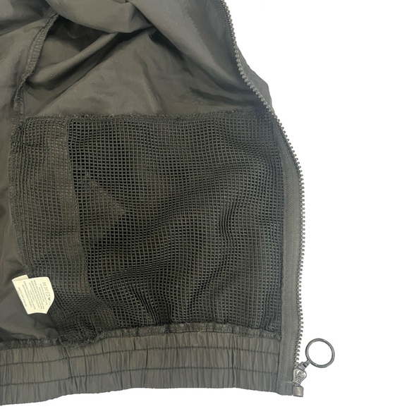 BEBE Woven Black White Logo Hooded Jacket w/ Vented Perforated Panel & Logo Tape - Picture 14 of 16